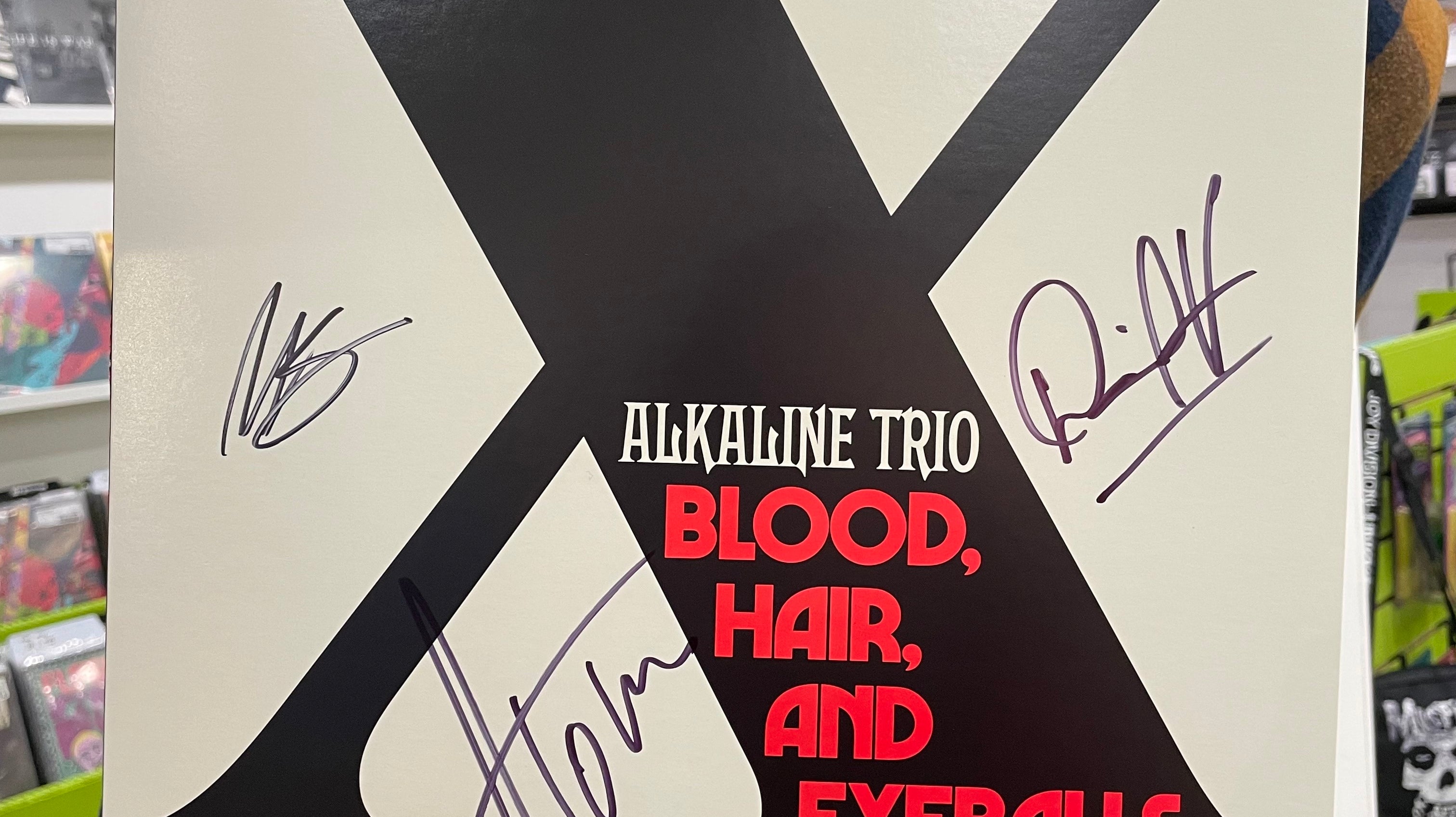 Alkaline Trio "Blood, Hair, and Eyeballs" Signed LP Giveaway!