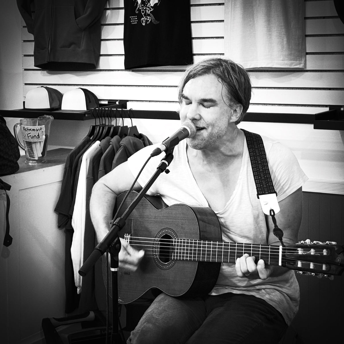 Chris Simpson (Mineral) and Avery Springer (Retirement Party) at Loud Pizza Records